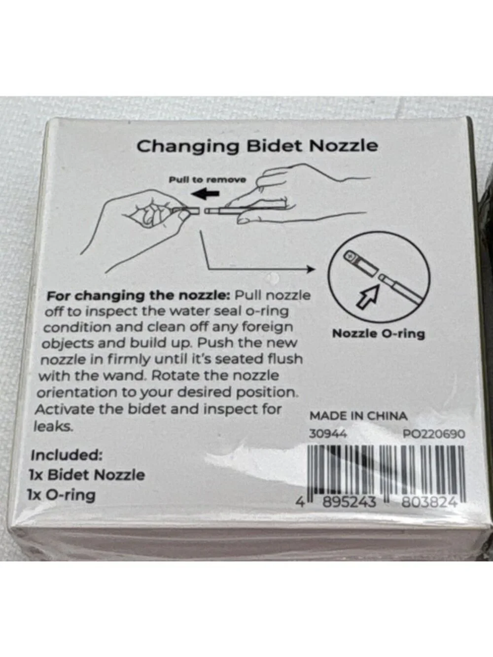 Blaux Portable Bidet Replacement Nozzle Black Compact New